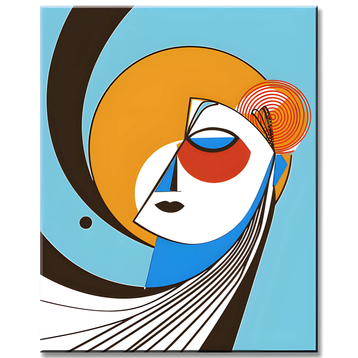 Malen nach Zahlen Geometrie Lady