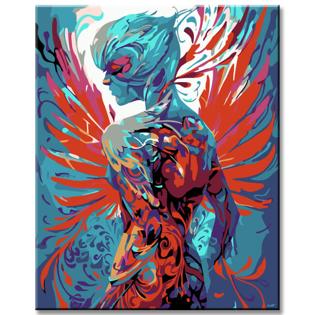 Malen nach Zahlen Abstrakt Phoenix Kunst