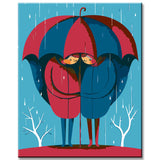 Malen nach Zahlen Paar im Regen I