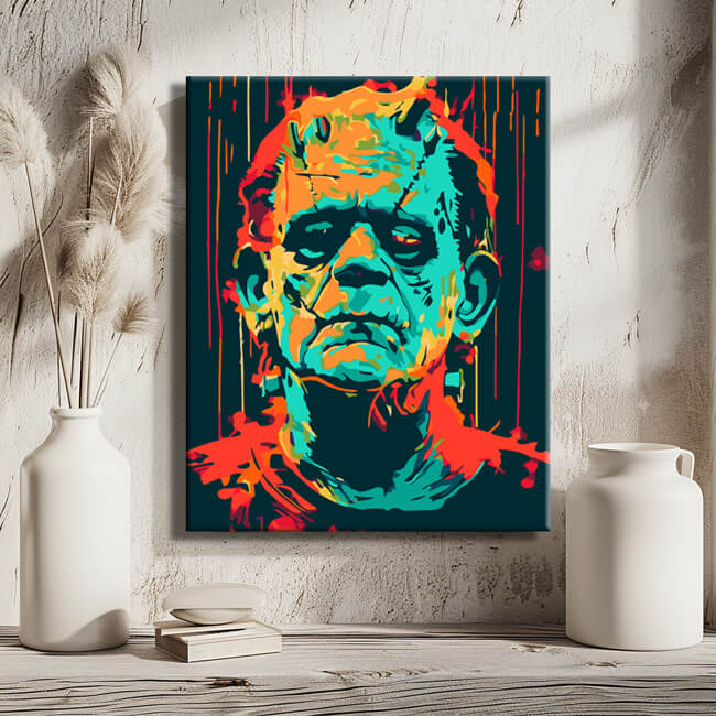 Malen nach Zahlen Abstrakt Frankenstein