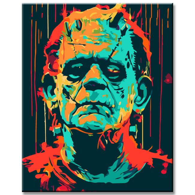 Malen nach Zahlen Abstrakt Frankenstein