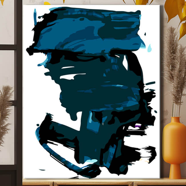 Malen nach Zahlen Abstrakt Blaue Träume I