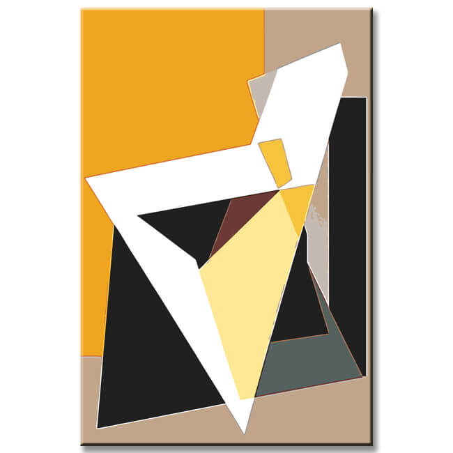 Malen nach Zahlen Kunst Minimalismus Einfache Formen Quadrat II