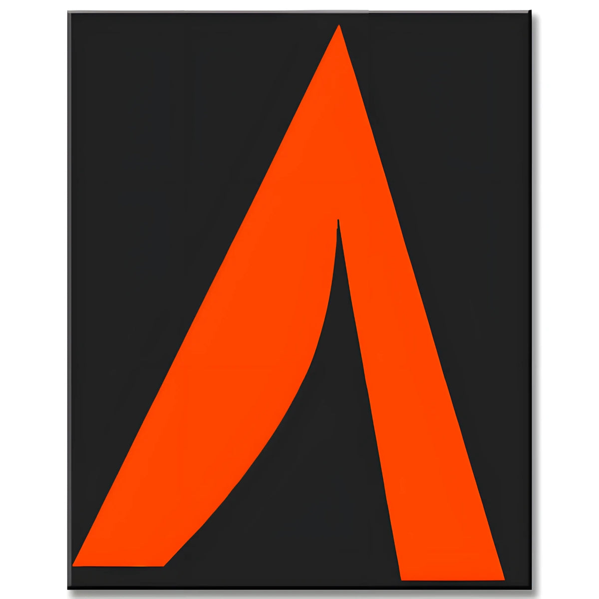 Malen nach Zahlen Kunst Minimalismus Schwarze Orange Formen I