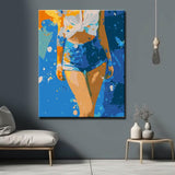 Painting by Numbers Art Minimalism Orange People