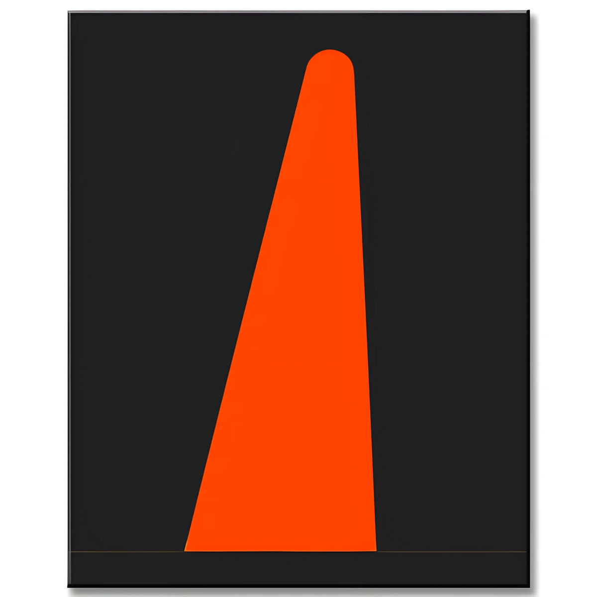 Malen nach Zahlen Kunst Minimalismus Schwarze Orange Formen II