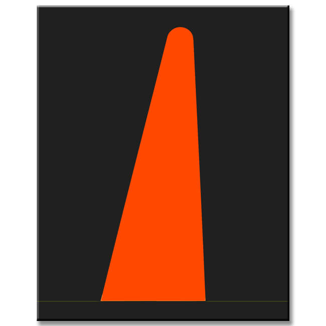 Malen nach Zahlen Kunst Minimalismus Schwarze Orange Formen II