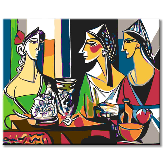 Malen nach Zahlen Kunst Picasso Frauen von Algier