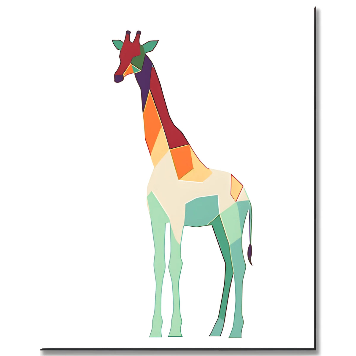 Paint by Numbers Art Polygon Style Giraffe