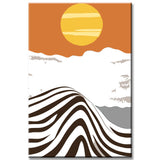 Malen nach Zahlen Kunst Abstrakte Malerei Sonnenaufgang