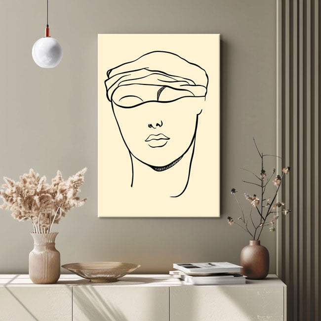 Malen nach Zahlen Kunst Abstrakte Malerei Geometrie Gesicht I