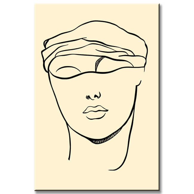 Malen nach Zahlen Kunst Abstrakte Malerei Geometrie Gesicht I