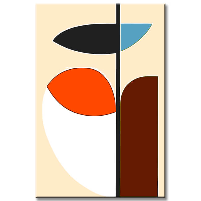 Malen nach Zahlen Kunst Abstrakte Malerei Geometrie Farbige Formen IV