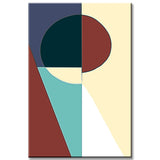 Malen nach Zahlen Kunst Abstrakte Malerei Geometrie Farbige Formen VII