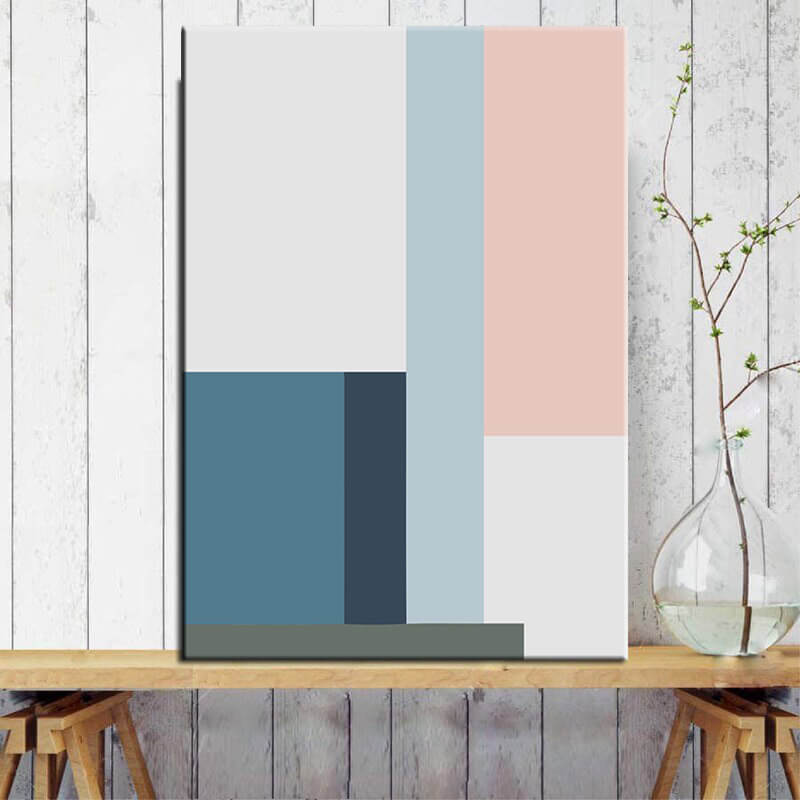 Malen nach Zahlen Kunst Abstrakte Malerei Geometrie Farbige Formen VIII