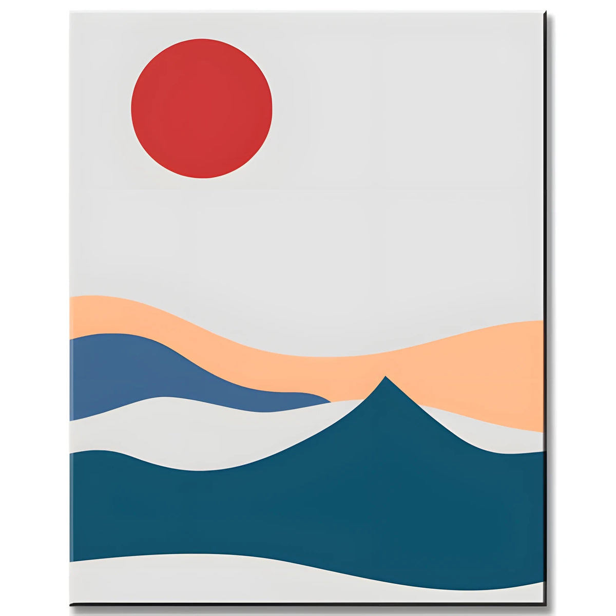 Painting by Numbers Colorful Sun with Clouds over the Mountains