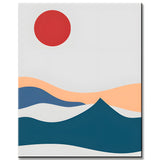 Painting by Numbers Colorful Sun with Clouds over the Mountains