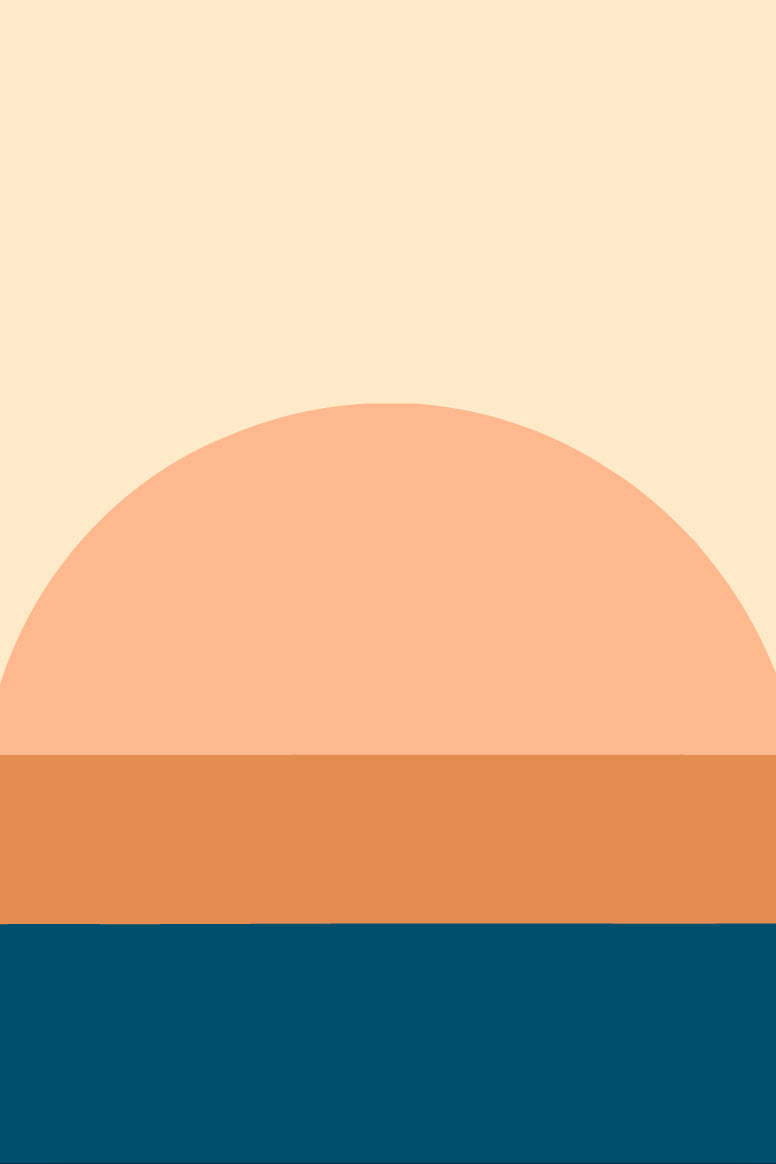 Malen nach Zahlen Kunst Minimalismus Sonnenuntergang Meer