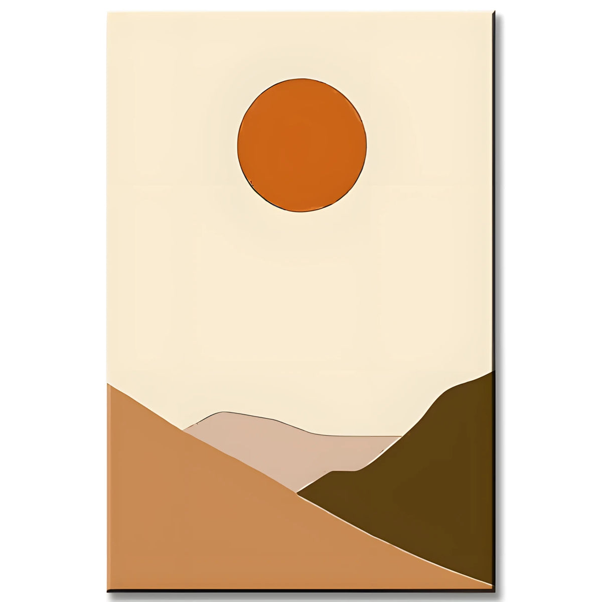 Malen nach Zahlen Kunst Minimalismus Sonne in der Wüste