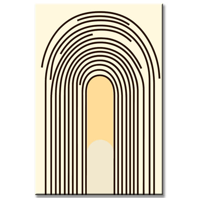 Malen nach Zahlen Kunst Minimalismus gegenüberligende Regebogen