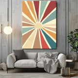 Painting by numbers art minimalism colorful sun rays