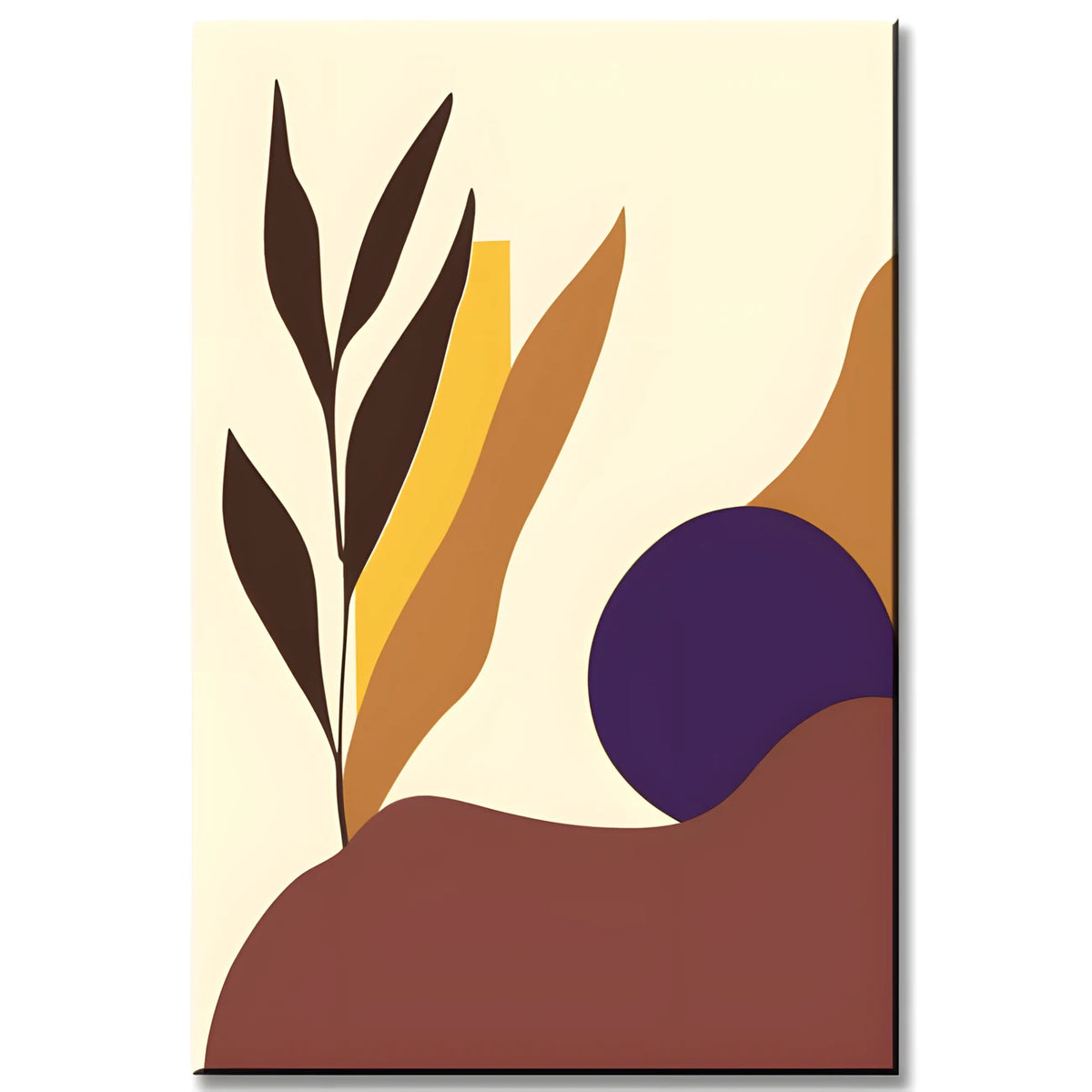 Painting by numbers art minimalism blue ball rolling from the mountain