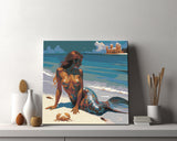 Painting by Numbers Art Nude Naked Woman on the Beach