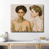 Malen nach Zahlen Akt Frauen Portraet Klassisch Elegant Kunst