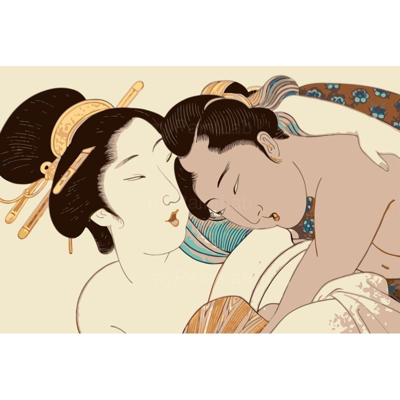 Malen nach Zahlen Akt Frauen Japanisch Intim Kunst