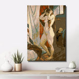 Akt Frau stehend klassisch warm DIY Kunst Deko modernes Wandbild