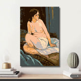 Akt Frau impressionistisch sitzend DIY Kunst Deko modernes Wandbild