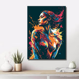 Malen nach Zahlen Akt Frau Abstrakt Bunt Modern Portrait