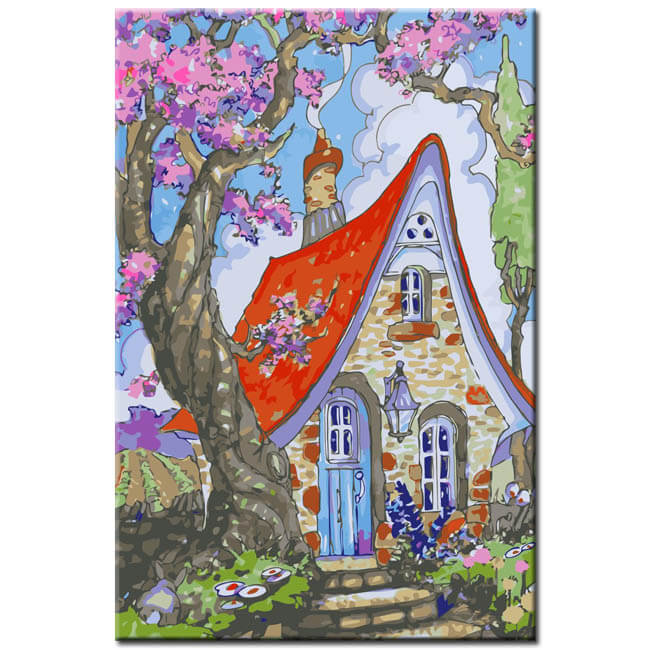 Malen nach Zahlen Kunst Illustration Frühlinsgefühle