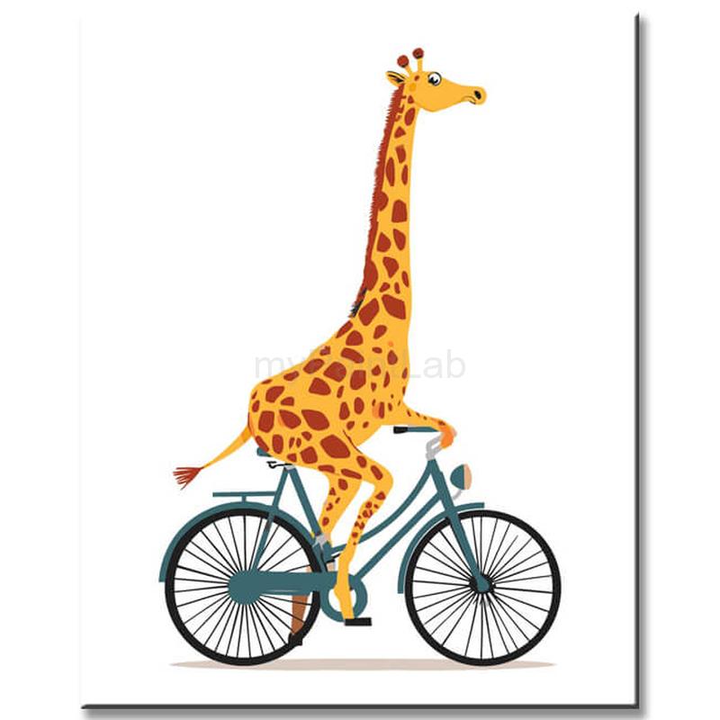 Grind after the day of the Giraffe on the Fahrrad