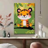 Malen nach Zahlen Baby Tiger auf dem Ast