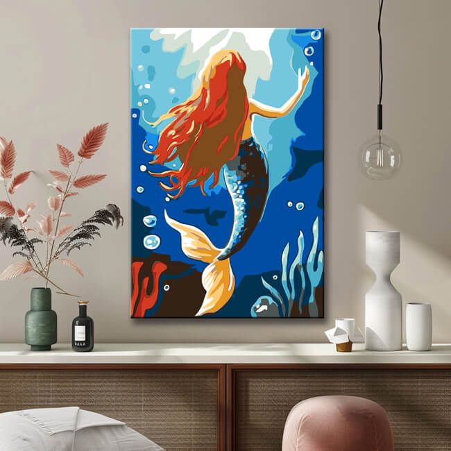 Malen nach Zahlen MeerjungFrau Kunst