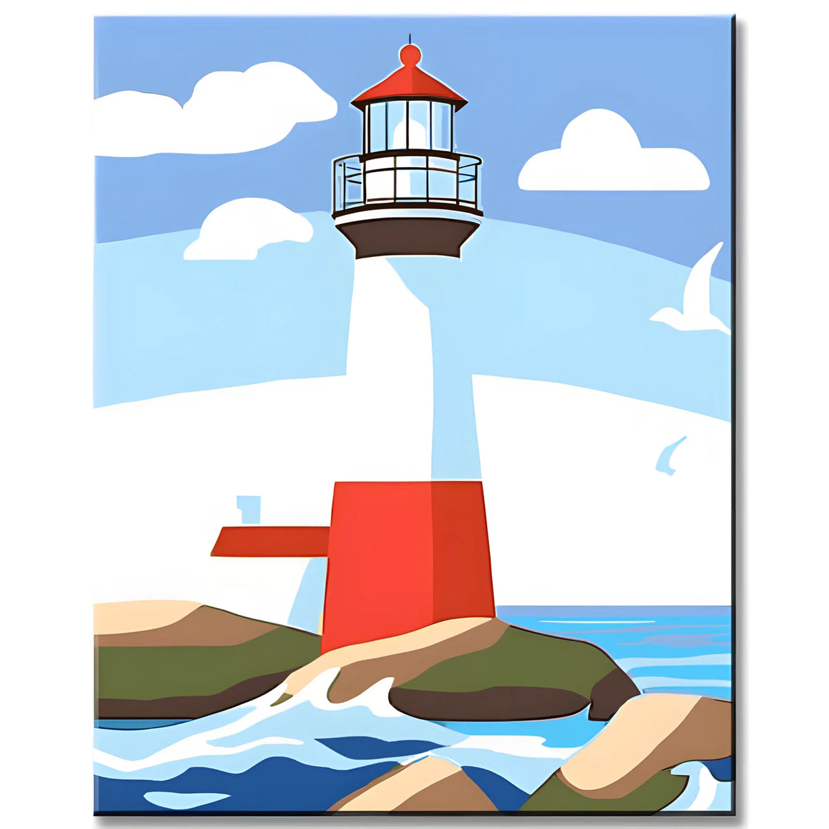 Painting by Numbers Lighthouse in the Sea