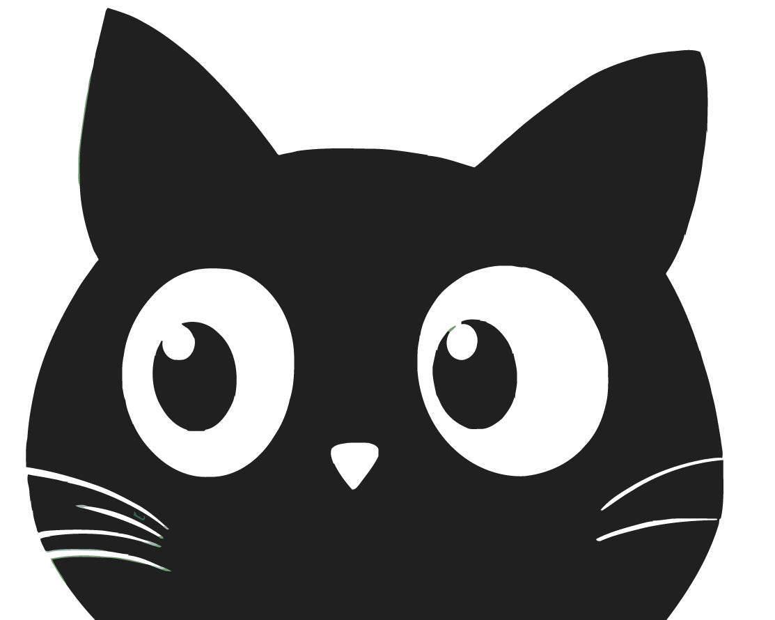 Malen nach Zahlen Katze Gesicht Schwarzweiss