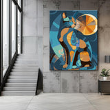 Malen nach Zahlen Geometrische Illustration Katze