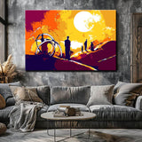 Malen nach Zahlen Kunst Kultur Menschen stehen auf Berg Sonne im Hintergrund