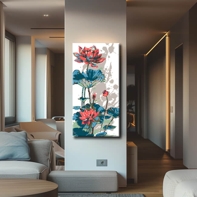 Malen nach Zahlen Asia Kunst Seerose