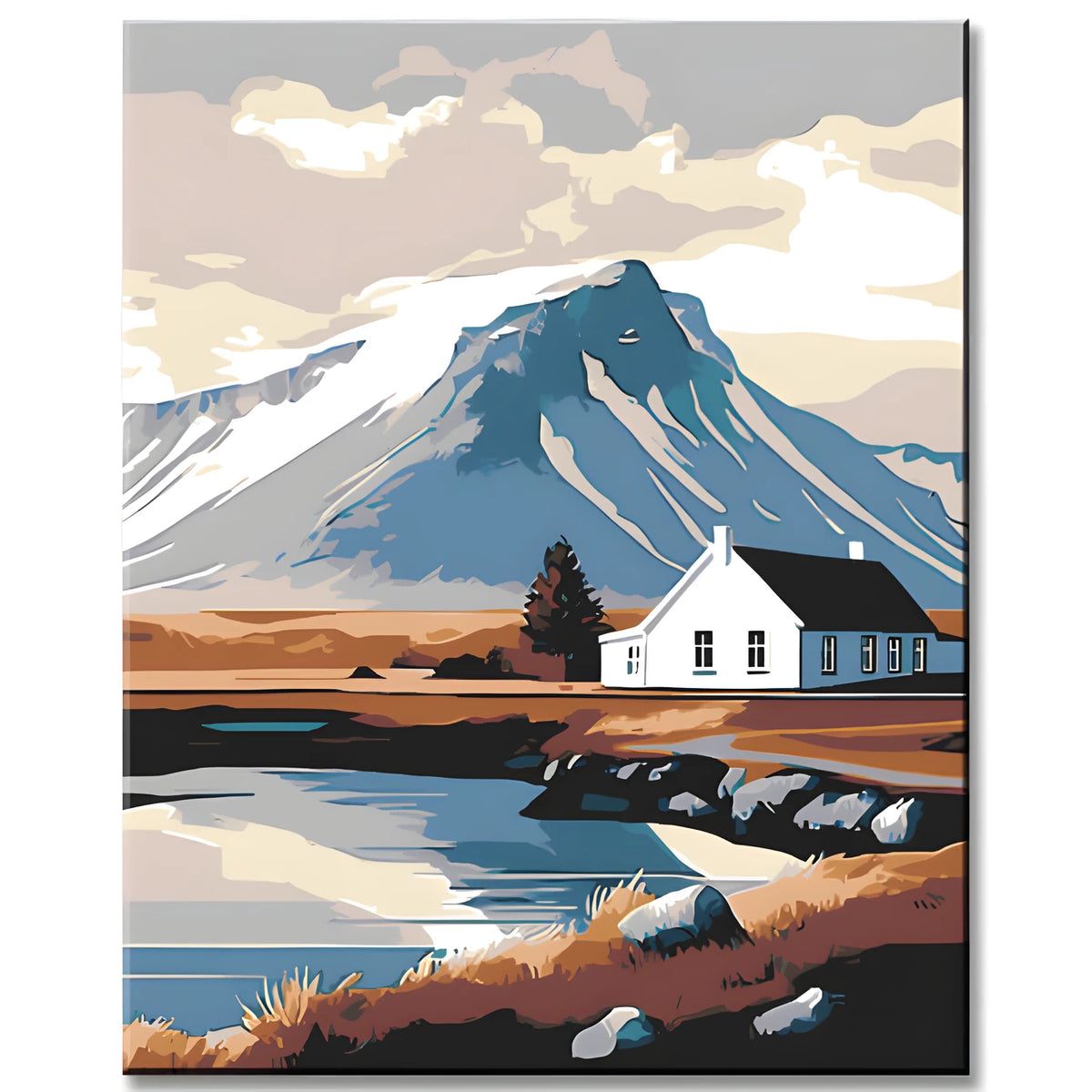 Malen nach Zahlen Kunst Island Landschaft