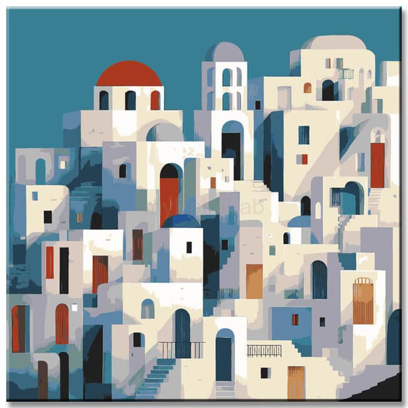 Painting by Numbers Minimalism Art White House with Ladder Shipping from DE