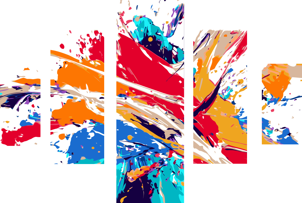 Malen nach Zahlen Kunst Buntes Bild 5-part