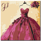 Malen nach Zahlen Kunst Lifestyle Violettes Ballkleid