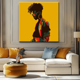 Malen nach Zahlen Afrika Person goldene Lippen &amp; Brille