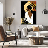 Malen nach Zahlen Nachdenkliches tropisches Mädchen