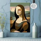 Painting by Numbers Poster Mona Lisa in Minimalism Shipping from DE