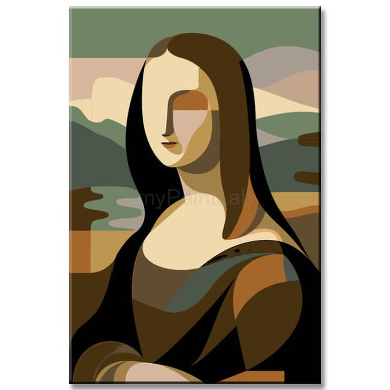 Painting by Numbers Poster Mona Lisa in Minimalism Shipping from DE