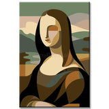 Painting by Numbers Poster Mona Lisa in Minimalism Shipping from DE